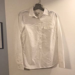 J. Crew white/multi cotton shirt